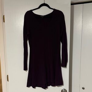 Elegant Purple Long Sleeve Dress